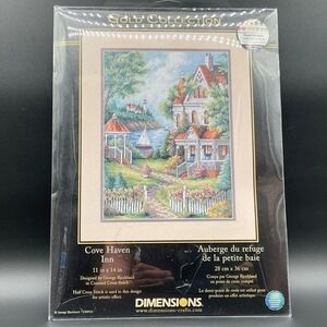 Dimensions Gold Collection Cove Haven Inn Counted Cross Stitch Kit 11″×14″